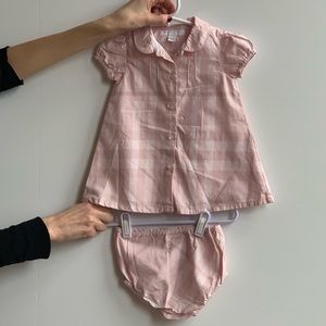 Burberry short sleeve dress with diaper cover